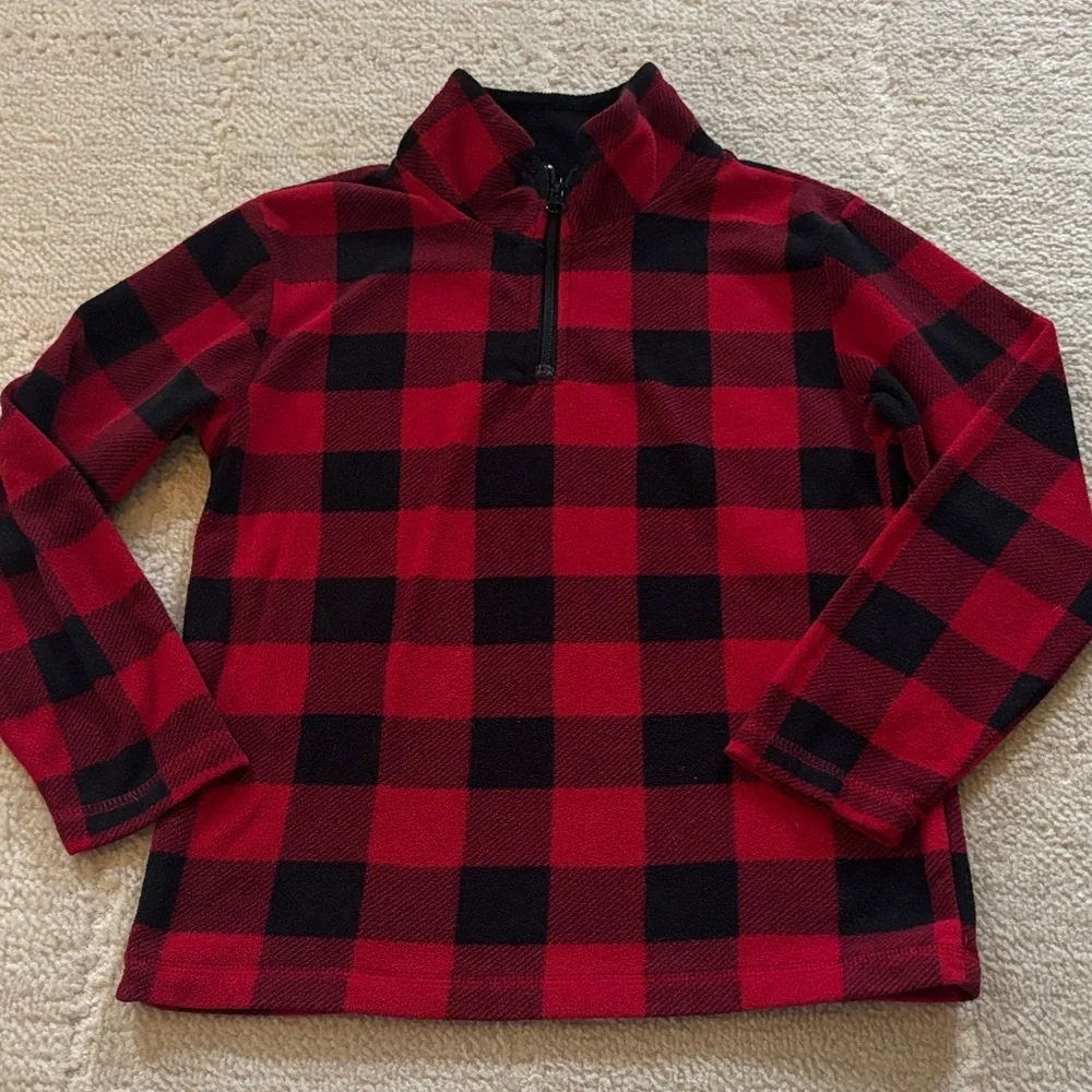 The Children's Place Red and Black Checkered Kids fleece